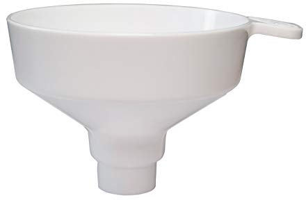 SOMA Kunststofftrichter mit integriertem 125 µm Siebfilter - Ideal für präzise Flüssigkeitsfiltration in Küche, Labor und Hobbybrauen