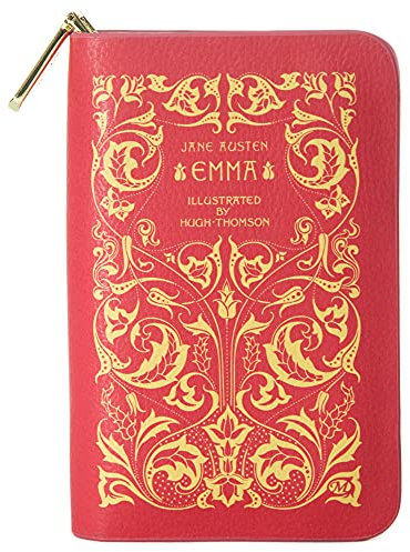 Well Read Emma buchinspiriertes Portemonnaie mit Rundum-Reißverschluss für Literaturliebhaber Veganes Kunstleder Clutch Geldbörse Damen