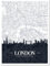 wandmotiv24 Leinwandbild Stadt Karte, Hochformat, London, England, Großbritannien, Skyline M0452
