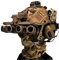 AQzxdc FAST Paintball Helmet Sets, with Tactical Headset and Telescope Model, Visor & Goggles, Flashlight, Signal Flashing Light, NVG Mount, for Airsoft Shooting And Hunting Game Bbs,BE D