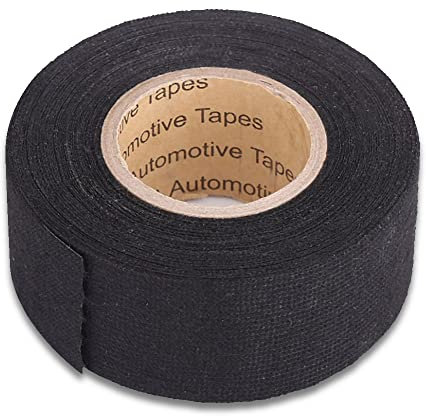 Joyzan Gewebeklebeband, Lsolierband, Panzertape Schwarz Auto Powerstrips Isolierband Gewebeband Kfz Panzerband Dichtungsband Selbstklebend Klebeband Kabelschutz Schutz Bündeln Reparieren von Kabel
