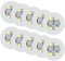 Deuson Beleuchtete Untersetzer mit mehreren Lichtmodi, 6 cm, 4 Stück, superhelle LED-Untersetzer, batteriebetrieben, für Bar, Club, KTV-Party (warmweiß), 10 Stück