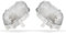 Bulkhead - Lote de 2 bombillas para sótano, E27, IP54, cubierta de cristal, rejilla metálica, máx. 100 W
