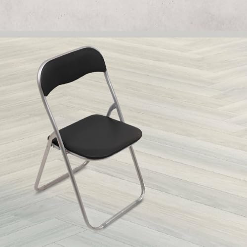 Dmora Klappstuhl Marbella Schwarz, gepolstert