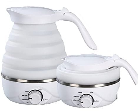 SYBZ Borraccia pieghevole da 0,7 l, mini borraccia da viaggio con 5 posizioni regolabile in silicone, perfetta per campeggio e altri viaggi
