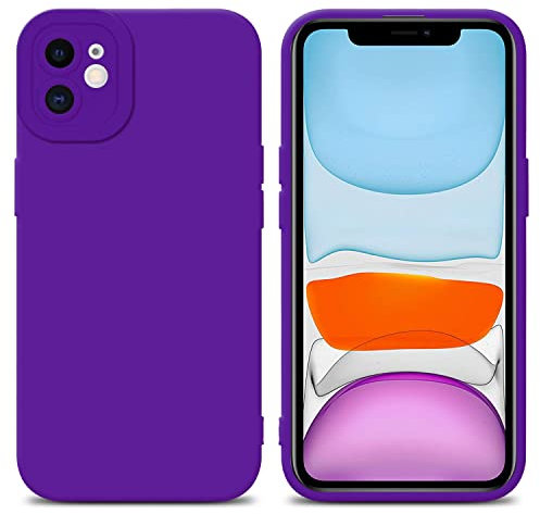 Cadorabo Hülle kompatibel mit Apple iPhone 12 Schutzhülle TPU Silikon Case Liquid Design mit Kameraschutz Slim Kratzfest Weiche Gummi mit Rundumschutz Case Hülle für iPhone 12 in Lila