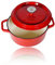 Grillschweine Dutch Oven Emailliert (3,8L) | Feuertopf rot | BBQ