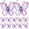 jojofuny 50 Pezzi Farfalle Decorative Glitterate Viola: Brillantini Adesivi Fiorellini per Bomboniere - 3D Farfalla Glitterata con Gemma Centrotavola, 3x3cm