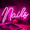 Ineonlife Letrero de neón para uñas, luces LED de neón rosa, luces de neón para decoración de pared, luces de neón USB para salón de uñas, decoración de sala de belleza