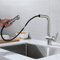 SkyPanda - Robinet de cuisine avec robinet d'évier mobile - 2 modes de pulvérisation - Rotation à 360° - Avec tête de pulvérisation extractible - Acier inoxydable SUS304 - Brosse en nickel