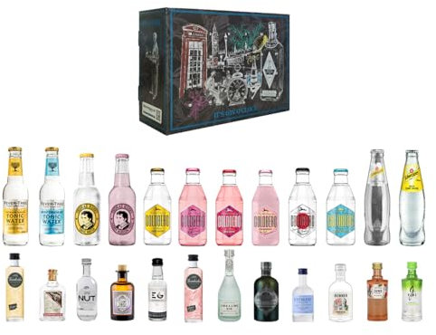 Gin Tonic Adventskalender - 12x Verschiedene Gin Sorten + 12x Verschiedene Tonic Sorten im tasting Set Probierset entdecke Deinen Lieblings Gin & Tonic