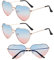 3 Stück Herz Sonnenbrille, Kostüm Brille Hippie Gläser Retro Partybrillen Set Herzförmige Brille Herzbrille Party Hippie Accessoires Für 70Er 80Er 90Er Party Geburtstagsfeier Karneval Halloween