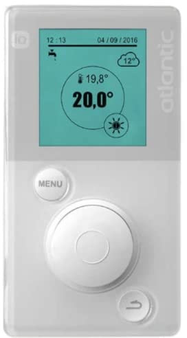 Atlantic NAVILINK 074213 Thermostat NAVILINK A75 programmable Radio, Commande d'ambiance modulante avec Programmation et Affichage des consommations - Alimentation Filaire - communicante Home Control