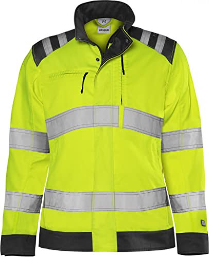 Fristads Grüne Warnschutzjacke Damen Klasse 3 4068 GPLU - Größe S - Warnschutz gelb/schwarz