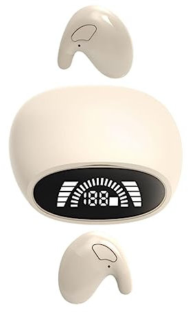 Ronyme Auriculares inalámbricos en la Oreja Micrófono Incorporado Sonido de Alta Auriculares pequeños para Dormir Auriculares Deportivos para, Color de Piel