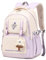 IvyH Kinderrucksack Mädchen- Stilvolle Schulrucksack für Mädchen und Teenager - Wasserdichtes Lässiger Daypack Groß, Perfekt als Schulranzen für 3-6. Klasse Mädchen, Lila