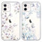 Foonary 2 Pack Clear Print Phone Case Compatible with iPhone 12 mini 5.4, Slim Soft Silicone with Flower Design Aesthetics Transparent Pattern Cases, Shockproof Bumper Protector Cover