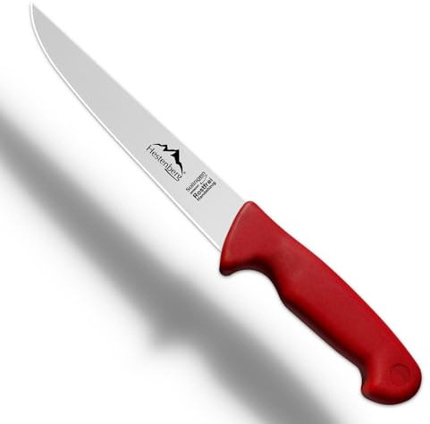HESTENBERG Solingen Germany Stechmesser in Rot, geeignet als Metzgermesser, Schlachtmesser & Fleischmesser (7)