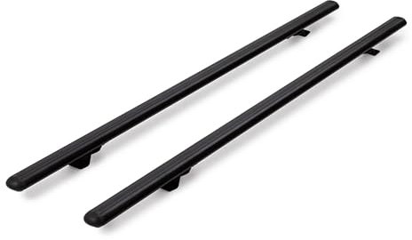 Dachträger passend für Volkswagen Golf VI Variant Kombi ab 2010-2013 offene Dachreling 120 cm Schwarz, Querträger, Dachlastträger, Dachgepäckträger, Gepäckträger
