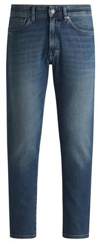 BOSS Herren Onyx BO Schwarze Tapered-Fit Jeans aus bequemem Stretch-Denim