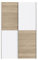 AVANTI TRENDSTORE - Dairago Schmaler Kleiderschrank mit 2 Schiebetüren mit 6 Einlegeböden aus laminiertem Holz Geeignet für den Eingangsbereich bietet viel Stauraum Maße LAP ca. 120x191x42 cm
