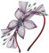 IYOU Copper Wire Wedding Headband Purple Flower Bridal Hair Bands Crystal Headpiece Prom Bridesmaid Bride Hair Accessories for Women