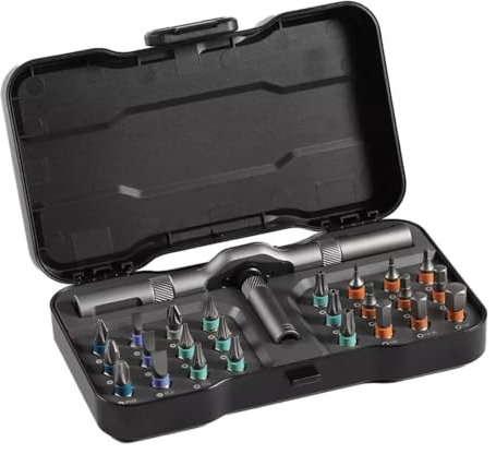 24 In 1 Ratchet Screwdriver Sets, Multipurpose Repair Tool, Magnetic Impact Screwdriver Bits Set, Manual Hardware With Aluminum Alloy Handle, for Home Improvement, DIY, Work, Car