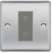 BG NBSTDM1G Brushed Steel 1 Gang Single Master Touch Dimmer Switch Grey Insert