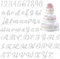 64 Stück Tortendeko Buchstaben Acryl und Zahlenaufsätze, Kuchendekorationen aus gespiegelten Zahlenbuchstaben, DIY-Cupcake-Aufsätze benutzerdefinierter Kuchenaufsatz silberne Kuchendekorationen