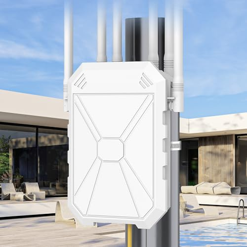 AX1800 WLAN Extender 6 für den Außenbereich, High-Power-WLAN-Signalverstärker, Access Point für den Außenbereich mit Langer Reichweite, IP67 wetterfest, passives PoE, unterstützt