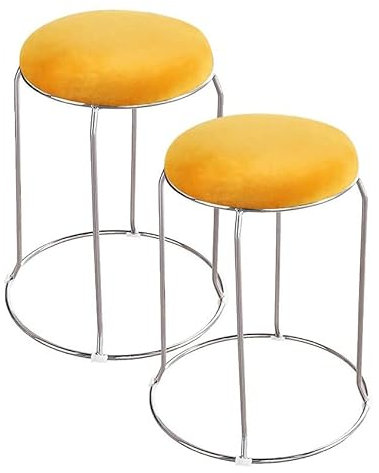 Innovative lila Stapelstühle & Hocker - Vielseitiger runder Hocker für Wohnzimmer, Schlafzimmer & Esszimmer. Flanellkissen, perfekt für Schuhwechsel & Make-up