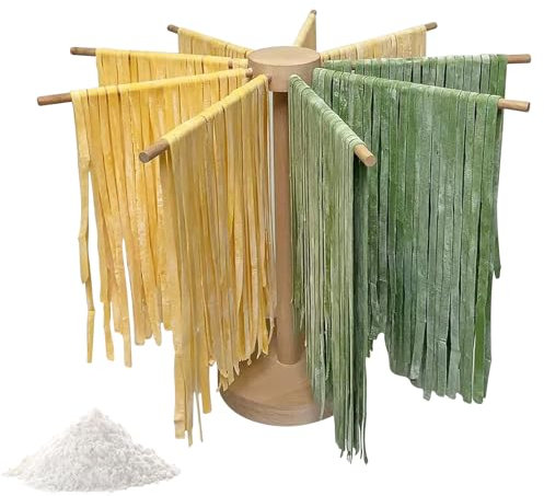 Shunfaji Nudeltrockner Pasta Maker Nudelständer Zum Trocknen Edelstahl Mit 9 Abnehmbaren Armen Effizient Hygienisch Für Hausgemachte Pasta Spaghetti Tagliatelle