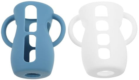 CATIEBYE 2pcs Silicone Feeding Bottle Sleeve for Lightweight and Portable Bottle Cover Anti-Breakage Convenience