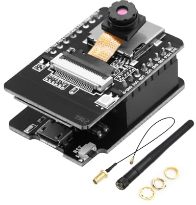 RUIZHI ESP32 CAM Modul, ESP32-CAM 8 MB, ESP32 CAM WiFi/Bluetooth Entwicklungsplatine mit Kamera 2640 + 2,4 G Antennen IPEX und TF Karten Steckplatz Modul mit Micro USB kompatibel mit Arduino