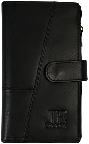 LECONI Geldbörse Portemonnaie Frauen Brieftasche Kartentaschen Ledergeldbörse für Damen echtes Leder im Vintage-Look 11x19x2,5cm LE9017-buf