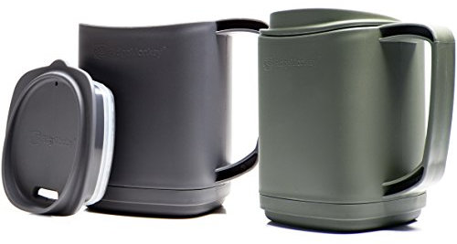 Ridgemonkey NEW Square Thermo Mug Set Of Two Mugs Grey and Green Ridge Monkey