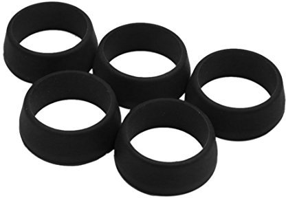sourcing map 5 Stücke 30-34mm wasserdichte Silikon Ring Fahrrad Sattelstütze Staubschutz Schwarz