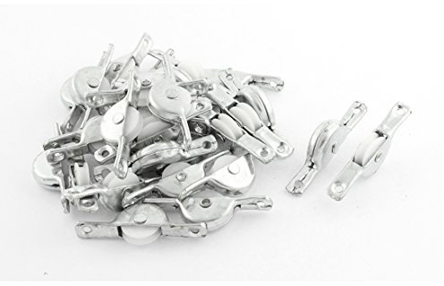 Aexit 30 Möbelzubehör Stücke 15mm Durchmesser Rad Fenster Tür einachsige Rolle Türstopper Metall Kunststoff