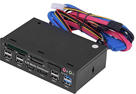 Garsent 13,3 cm (5,25 Zoll) Kartenleser, Media Dashboard Frontpanel USB 3.0/2.0 HUB eSATA SATA Audio Multifunktions-Kartenleser