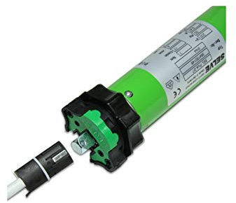 smarotech® Rollladen-Nachrüstset: Universal-Rohrmotor Selve SP 2/40 inkl. 4-Kant-Stahl-Stift mit 12mm Kopf, Anschlusskabel und SW 60 Adapter. (SP 2/40 ohne Lager, SecuBlock)
