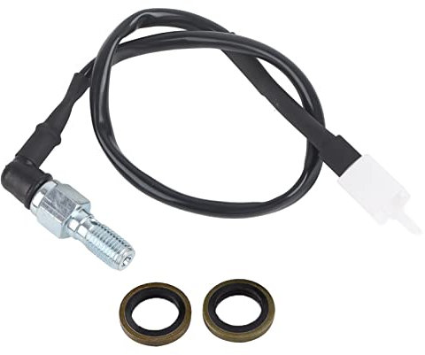 Interruttore Freno Moto, Universale Sensore Freno Moto Interruttore Freno Posteriore Interruttore del Freno Idraulico ullone cavo con Una Spina a 2 Pin e Rondelle di Installazione(M10*1.25MM)