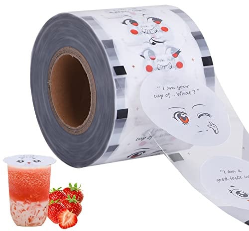 MXBAOHENG Película de Sellado para Selladora de Vasos Plásticos Película de Sellado de copa Plásticos 2500 PCS Apto Vasos de 95 mm (3,74 pulgadas) (Blanco)