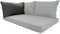 Nordje Palettenkissen Outdoor Exclusive Armlehne 70x43cm mit wasserabweisendem Bezug Loungekissen | Palettenauflage | Palettenpolster (Armlehne, Grau)