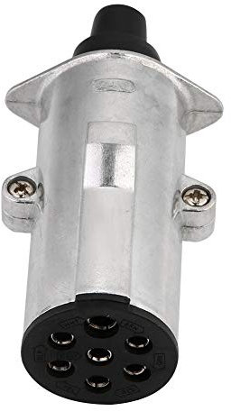 Suuonee Trailer Plug, Adaptateur de connecteur de remorquage de Type N pour fiche de remorque 24V 7 Broches pour Caravane de Camion de remorque