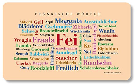 Frühstücksbrettchen Fränkische Wörter