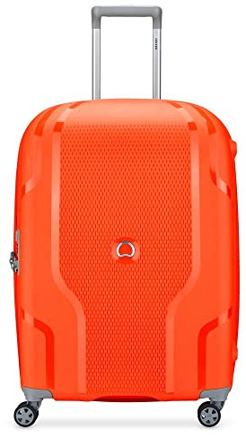 DELSEY PARIS - Clavel - Großer, starrer, erweiterbarer Koffer - 70x47x30 cm - 84 Liter - M - Orangefarbene Mandarine