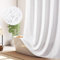 OWENIE Rideau de Douche Blanc pour Salle de Bain, Motif géométrique en Relief 3D, Tissu imperméable, Moderne, Luxueux, élégant, Design innovant, Style hôtel, 183 x 183 cm