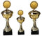Henecka Pokal Serie Jamila, Gold, mit Wunschgravur, individuellem Sport-Emblem, wählbar in 2 Größen (Höhe 281 mm)