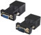AAOTOKK DB9 zu RJ45 Extender DB9 9Poliger Serieller Anschluss Weiblich&Männlich zu RJ45 CAT5/6 Ethernet LAN Netzwerkadapter für Multimedia Video & Verlängerung von DB9 9Poligen Geräten (2Stücke)