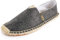 Kentti Uomo Classic Canvas Slip on Piatte Espadrillas Nero 42 EU